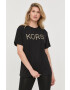 MICHAEL Michael Kors tricou din bumbac culoarea negru - Pled.ro