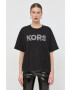 MICHAEL Michael Kors tricou din bumbac culoarea alb - Pled.ro