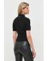 MICHAEL Michael Kors tricou polo femei culoarea negru cu guler - Pled.ro