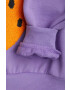 Mini Rodini hanorac de bumbac culoarea violet modelator - Pled.ro