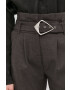 Morgan pantaloni femei culoarea maro fason tigareta high waist - Pled.ro