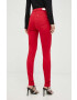 Morgan pantaloni femei culoarea rosu mulata high waist - Pled.ro