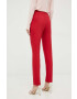 Morgan pantaloni femei culoarea rosu mulata high waist - Pled.ro