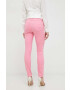 Morgan pantaloni femei culoarea roz mulata high waist - Pled.ro