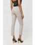 Morgan pantaloni femei culoarea bej mulata medium waist - Pled.ro