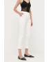 Morgan pantaloni femei culoarea bej fason tigareta high waist - Pled.ro