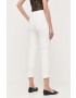 Morgan pantaloni femei culoarea bej fason tigareta high waist - Pled.ro