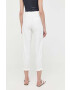 Morgan pantaloni femei culoarea alb fason chinos high waist - Pled.ro