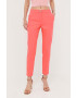 Morgan pantaloni femei culoarea portocaliu drept medium waist - Pled.ro