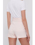 Morgan Pantaloni scurți femei culoarea roz material neted high waist - Pled.ro