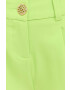 Morgan pantaloni scurti femei culoarea verde neted high waist - Pled.ro