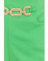 Morgan pantaloni scurti femei culoarea verde cu imprimeu high waist - Pled.ro