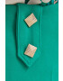 Morgan pantaloni scurti femei culoarea verde neted high waist - Pled.ro