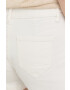 Morgan pantaloni scurti jeans femei culoarea alb neted medium waist - Pled.ro