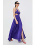 Morgan rochie culoarea violet maxi evazati - Pled.ro