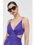 Morgan rochie culoarea violet maxi evazati - Pled.ro