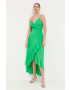 Morgan rochie culoarea verde midi evazati - Pled.ro