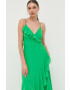 Morgan rochie culoarea verde midi evazati - Pled.ro