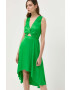 Morgan rochie culoarea verde midi evazati - Pled.ro