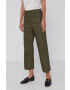 Mos Mosh Pantaloni femei culoarea verde model drept high waist - Pled.ro