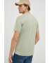 Mustang tricou din bumbac culoarea verde cu imprimeu - Pled.ro