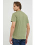 Mustang tricou din bumbac culoarea verde cu imprimeu - Pled.ro