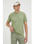 Mustang tricou din bumbac culoarea verde cu imprimeu - Pled.ro