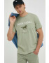 Mustang tricou din bumbac culoarea verde cu imprimeu - Pled.ro