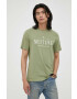 Mustang tricou din bumbac culoarea verde cu imprimeu - Pled.ro