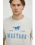 Mustang tricou din bumbac Style Alex C Print culoarea gri cu imprimeu - Pled.ro