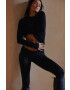 Muuv. Longsleeve Light Rib femei culoarea negru cu turtleneck - Pled.ro