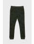 Name It Pantaloni de bumbac pentru copii culoarea verde modelator - Pled.ro