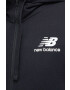 New Balance bluză barbati culoarea negru cu glugă cu imprimeu MJ31536BK-6BK - Pled.ro