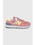 New Balance Pantofi WL574HD2 culoarea roz cu toc plat - Pled.ro