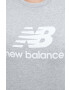 New Balance tricou din bumbac culoarea gri - Pled.ro