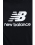 New Balance tricou din bumbac culoarea bej cu imprimeu - Pled.ro