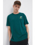 New Balance Tricou din bumbac culoarea verde cu imprimeu - Pled.ro