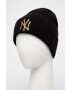 New Era caciula culoarea negru din tricot gros NEW YORK YANKEES - Pled.ro