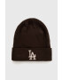 New Era caciula culoarea negru din tricot gros LOS ANGELES DODGERS - Pled.ro