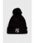 New Era caciula culoarea negru din tricot gros NEW YORK YANKEES - Pled.ro