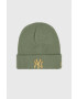 New Era caciula culoarea verde din tricot gros - Pled.ro