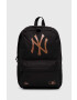 New Era rucsac culoarea negru mare cu imprimeu NEW YORK YANKEES - Pled.ro