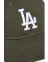 New Era șapcă de baseball din bumbac culoarea verde cu imprimeu LOS ANGELES DODGERS - Pled.ro