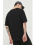 New Era tricou din bumbac culoarea negru cu imprimeu - Pled.ro