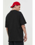 New Era tricou din bumbac culoarea negru cu imprimeu - Pled.ro