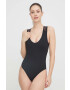 Nike costum de baie dintr-o bucată Wild culoarea negru cupa moale - Pled.ro