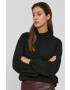 Nissa Pulover femei culoarea negru calduros cu turtleneck - Pled.ro