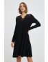 Nissa rochie culoarea negru mini oversize - Pled.ro