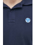 North Sails polo de bumbac culoarea albastru marin neted - Pled.ro