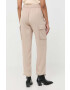 Notes du Nord pantaloni Gilli femei culoarea bej high waist - Pled.ro